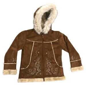 Big Chill Faux Leather Hooded Winter Jacket